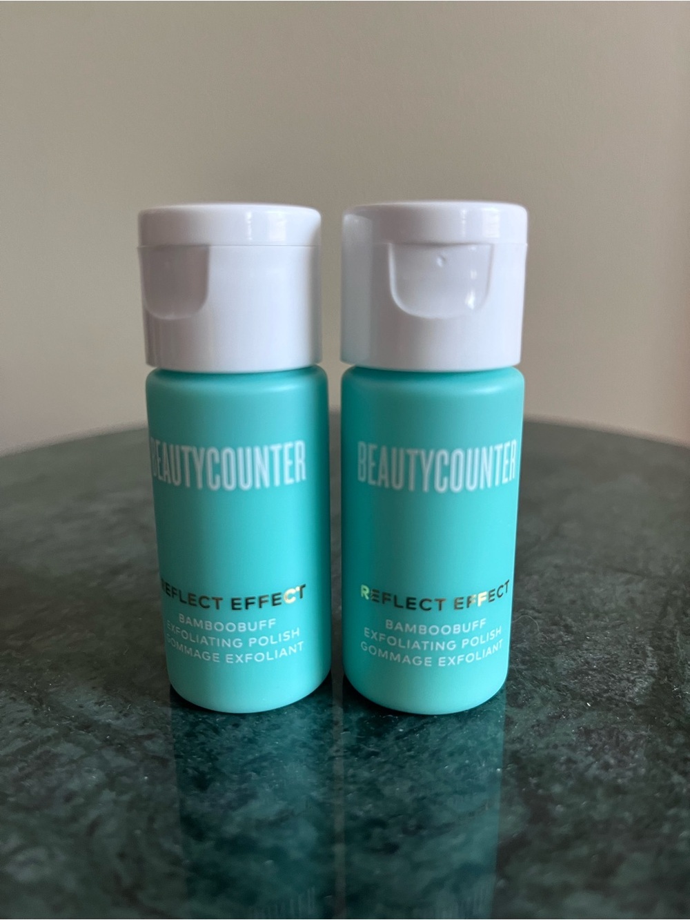 Two Beautycounter Mini Travel Bamboobuff Exfoliating Polish, NEW